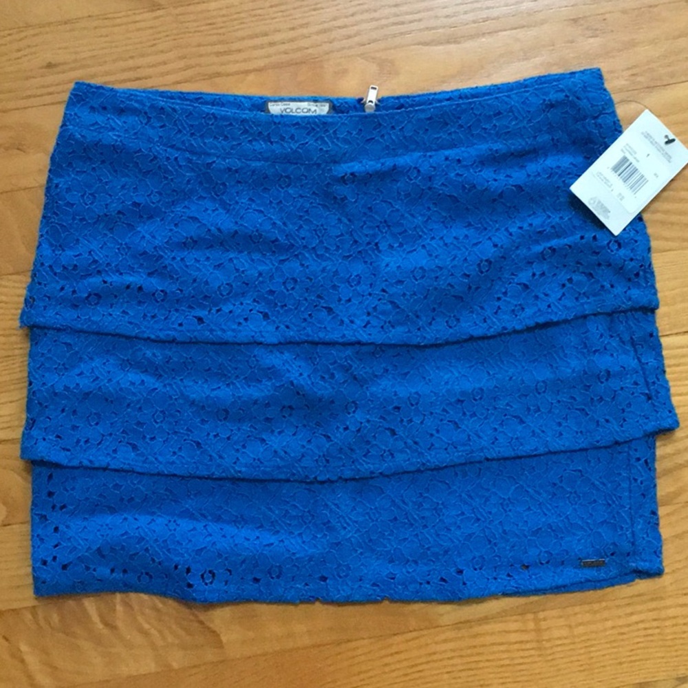 Laced Lined Skirt by Volcom,  NWT, Size 1